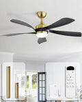 Ventilatore, 132 cm, ventola per circolazione dell'aria, Sofucor 132 cm Ventilatore a Soffitto con Luce e Telecomando
