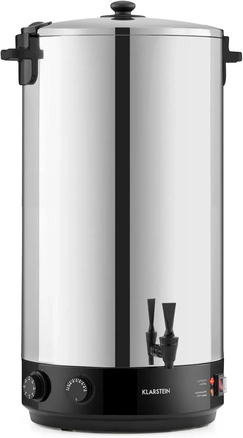Klarstein Pentola e padella, 60 L, 30 a 110 °C, timer, acciaio inox, Timer 20-120 min, Interno Inox Neutro, KonfiStar 60 Sterilizzatore